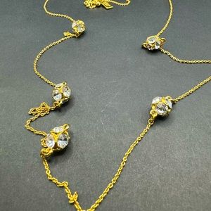 Kate Spade Crystal Sphere Gold Tone Necklace